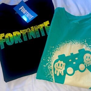 Fortnite Graphic T-Shirts in Black and Teal